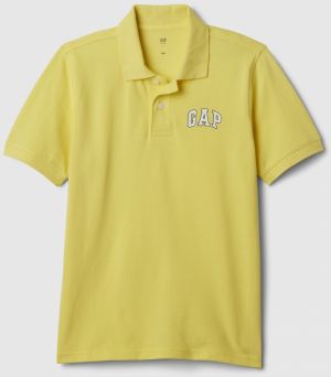 Žlté chlapčenské pique polo tričko GAP