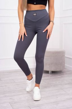 Ribbed graphite leggings