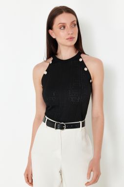 Trendyol Black Barter Neck Top Knitwear Blouse