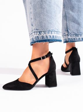 Women's suede black pumps Sergio Leone
