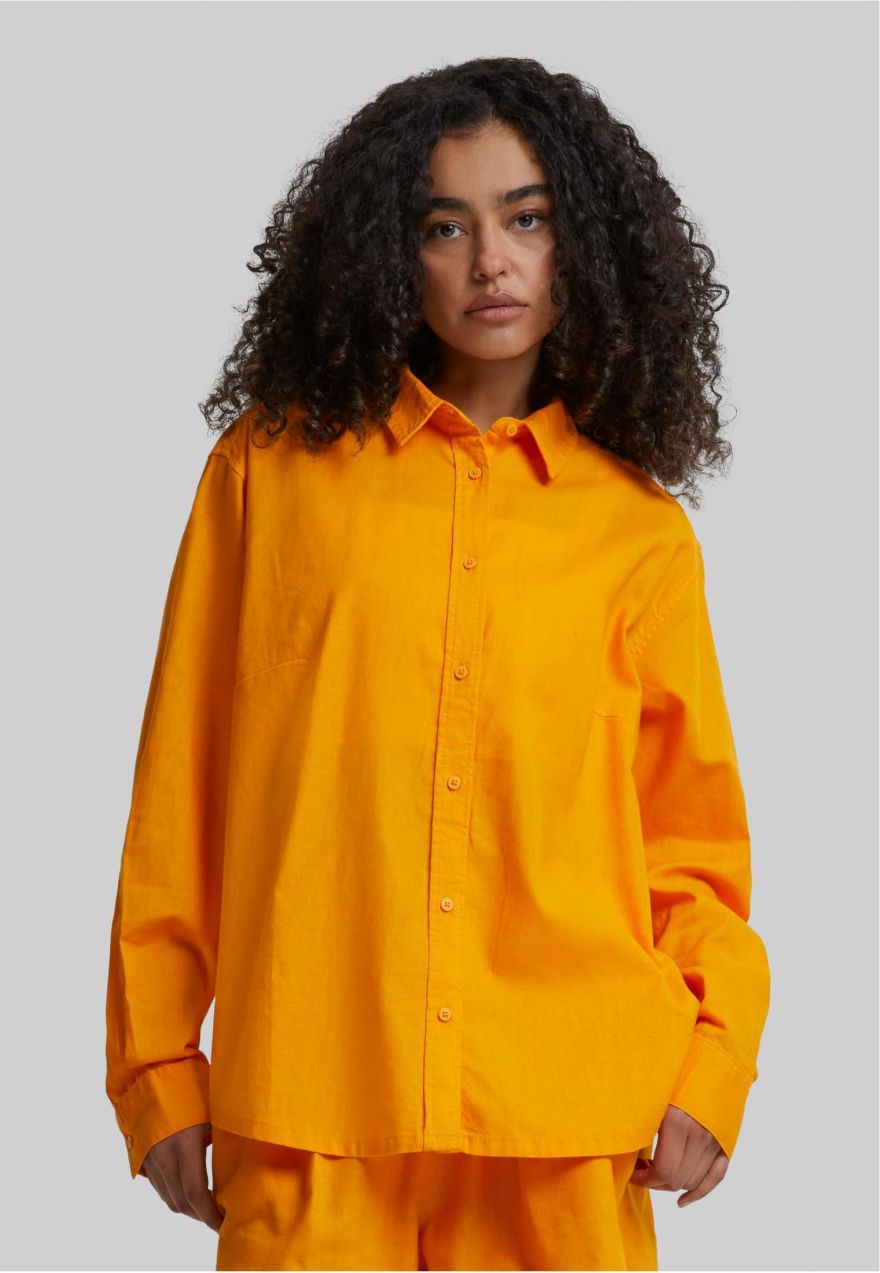 Women's linen shirt oversized mango