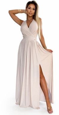 Women's long dress with a neckline and a tie at the back Numoco