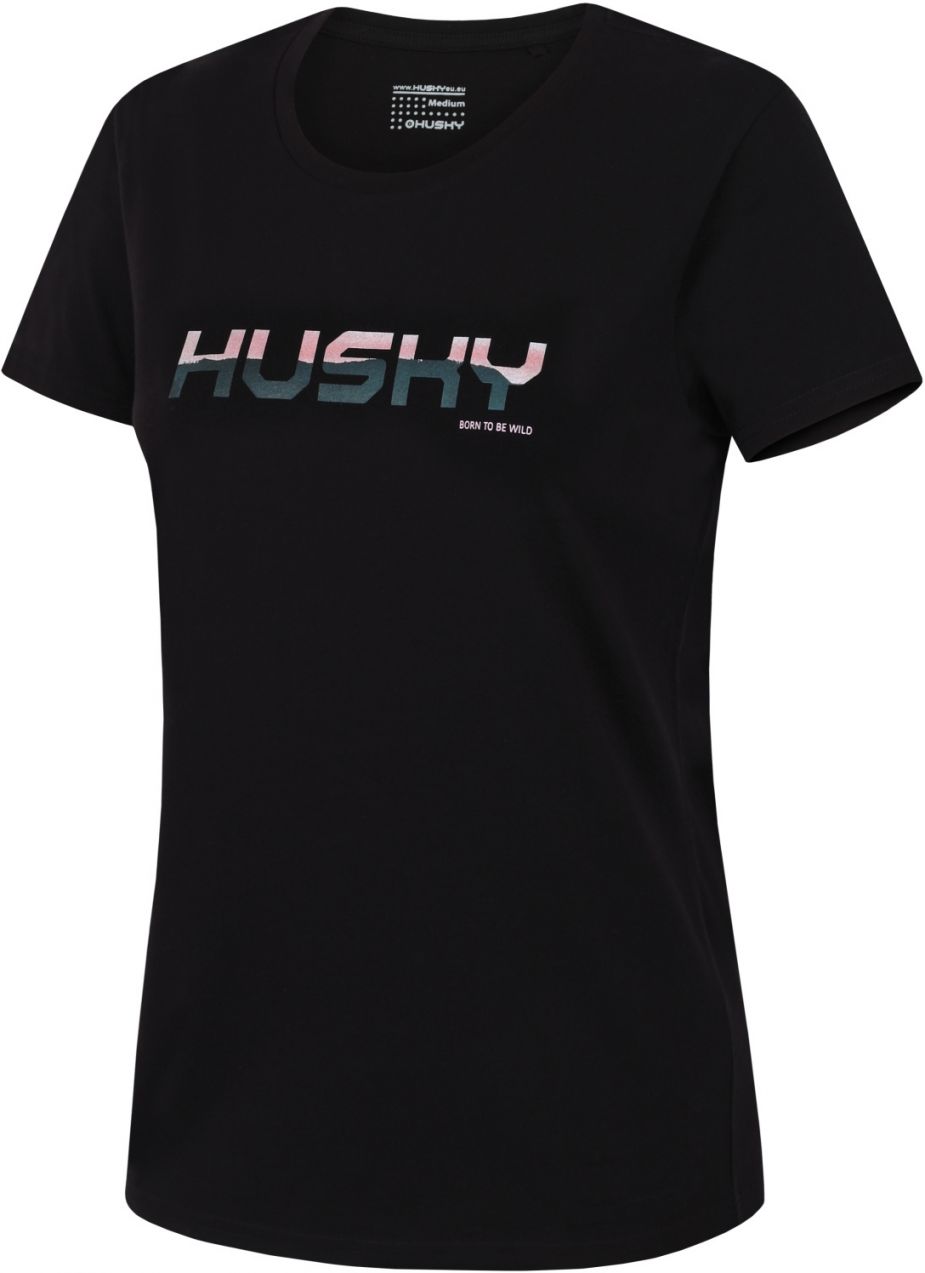 Women's cotton T-shirt HUSKY Tee Wild L black