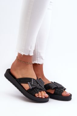 Women's slippers with flat soles ZAXY Black