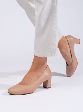 SERGIO LEONE Elegant beige women's pumps