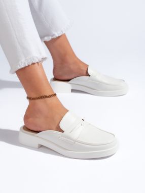 Shelvt White built-in women's flip-flops