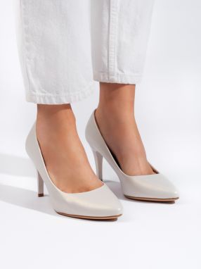 White stiletto pumps by Sergio Leone
