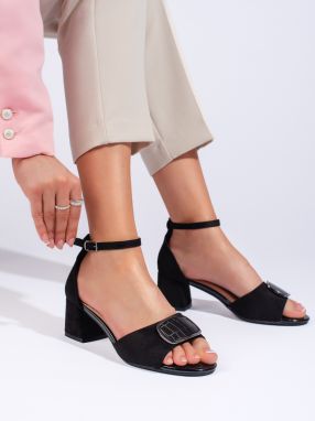Black Heeled Sandals Sergio Leone