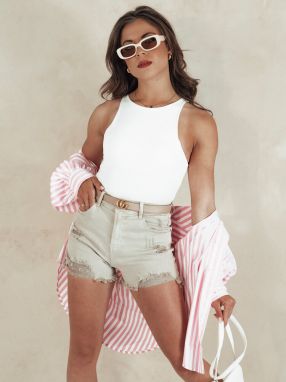 Beige women's shorts Dstreet