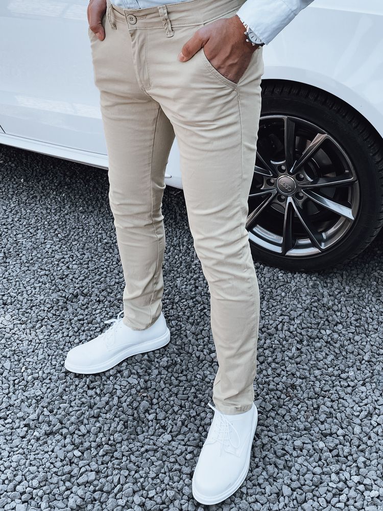 Men's Beige Dstreet Trousers