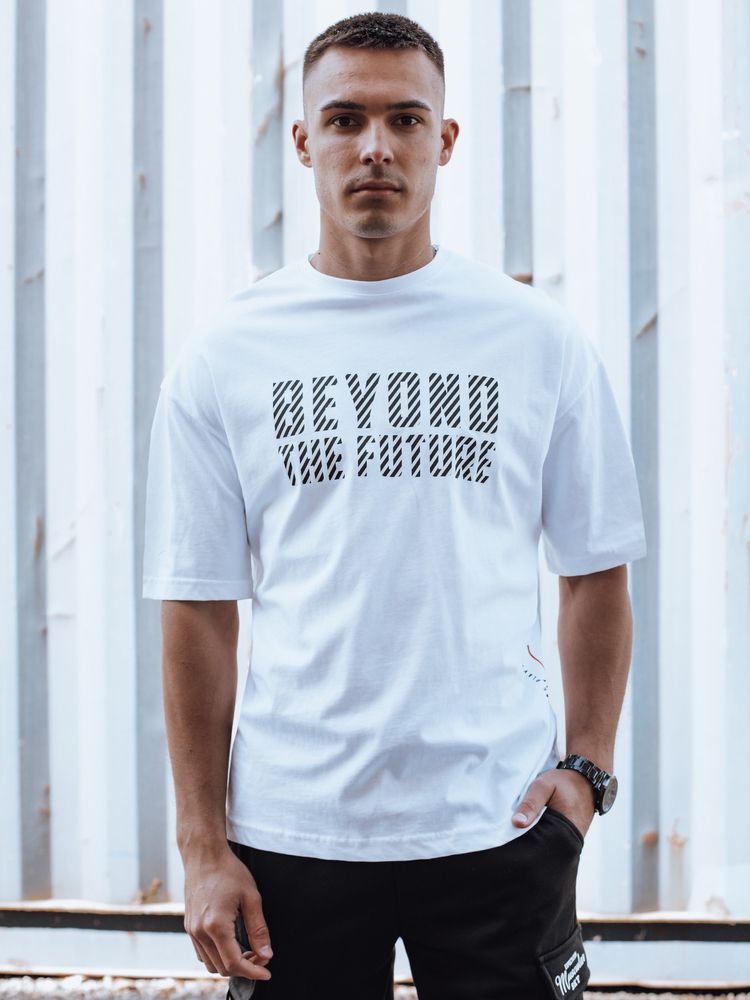 White men's T-shirt Dstreet