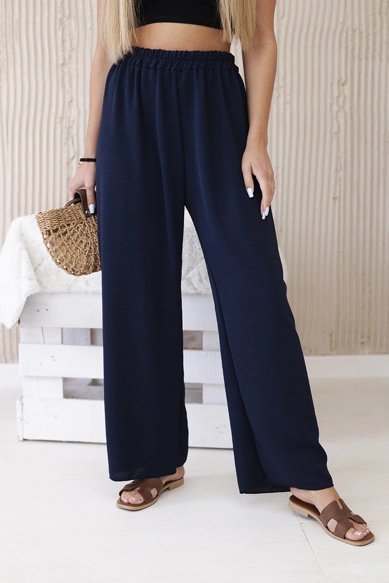 Wide trousers navy blue