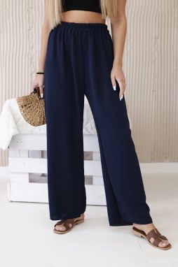 Wide trousers navy blue