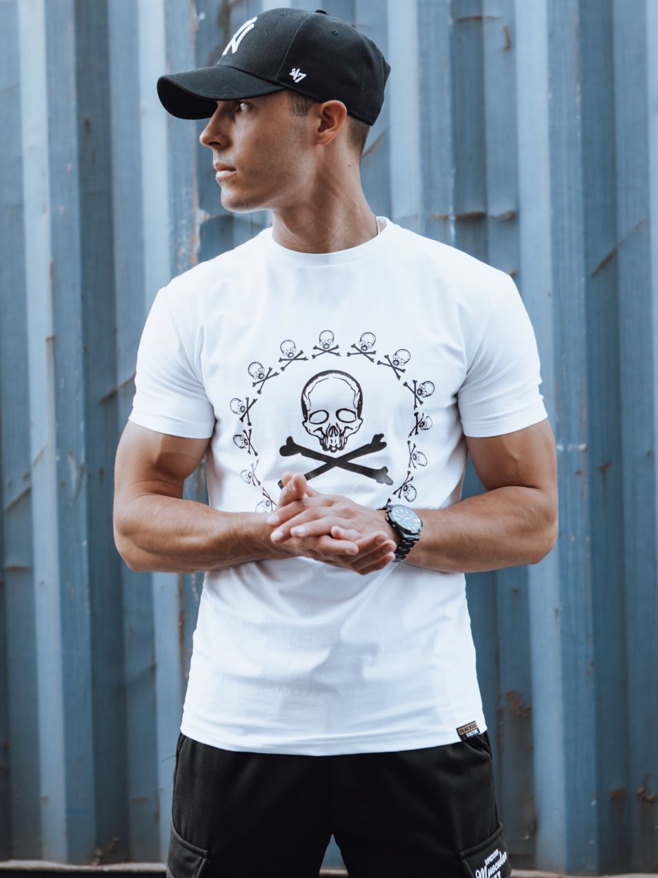 Men's T-shirt with white Dstreet print