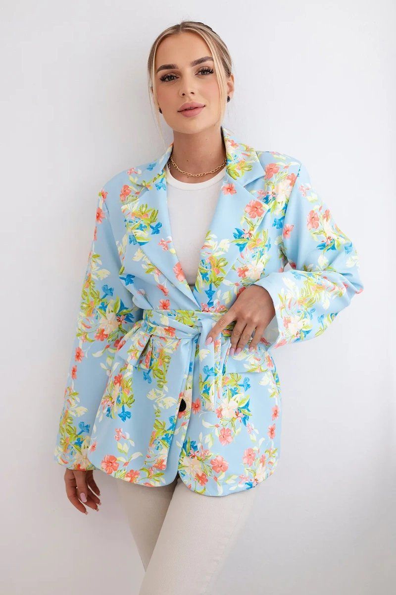 Blue floral blazer