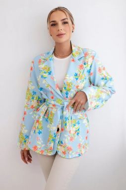 Blue floral blazer