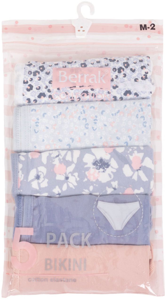 Ecru-red women's printed panties 5-pack