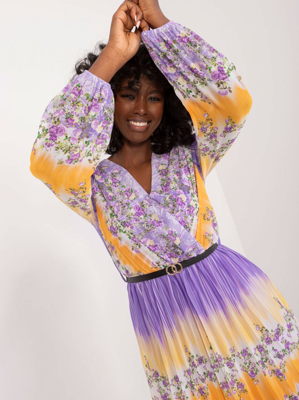 Purple floral dress