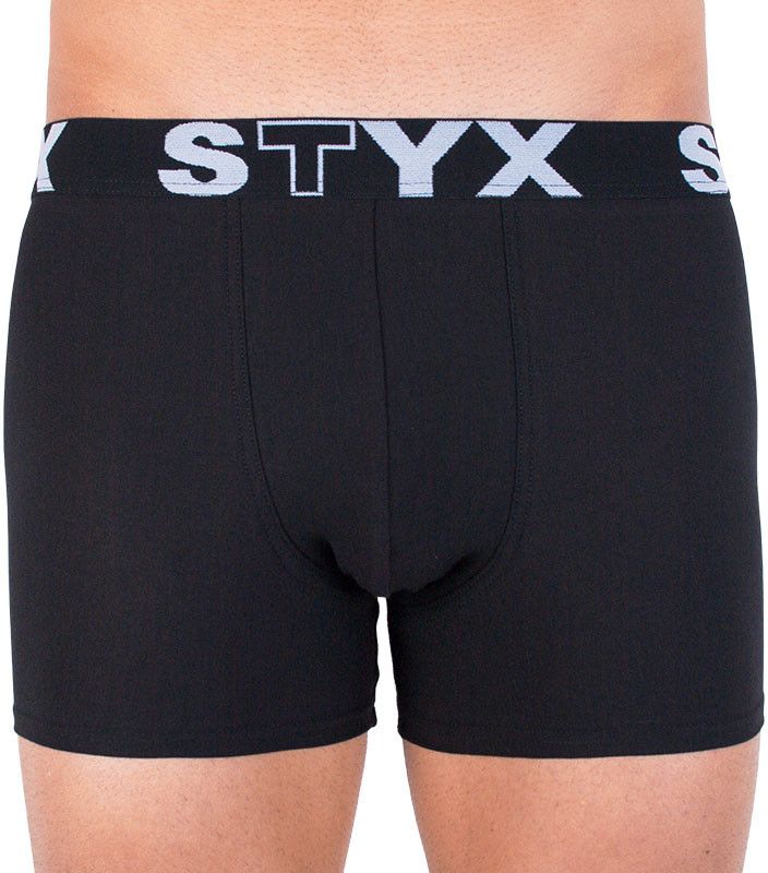 Men's boxers Styx long sports rubber black