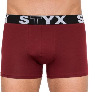 Men's boxers Styx long sports rubber burgundy