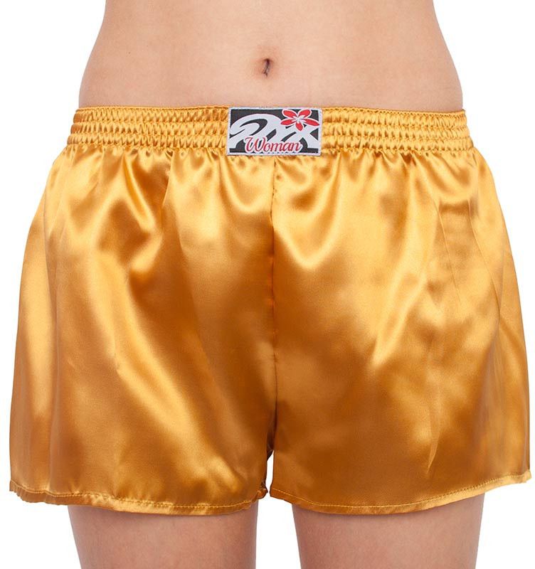 Women's shorts Styx classic rubber satin gold
