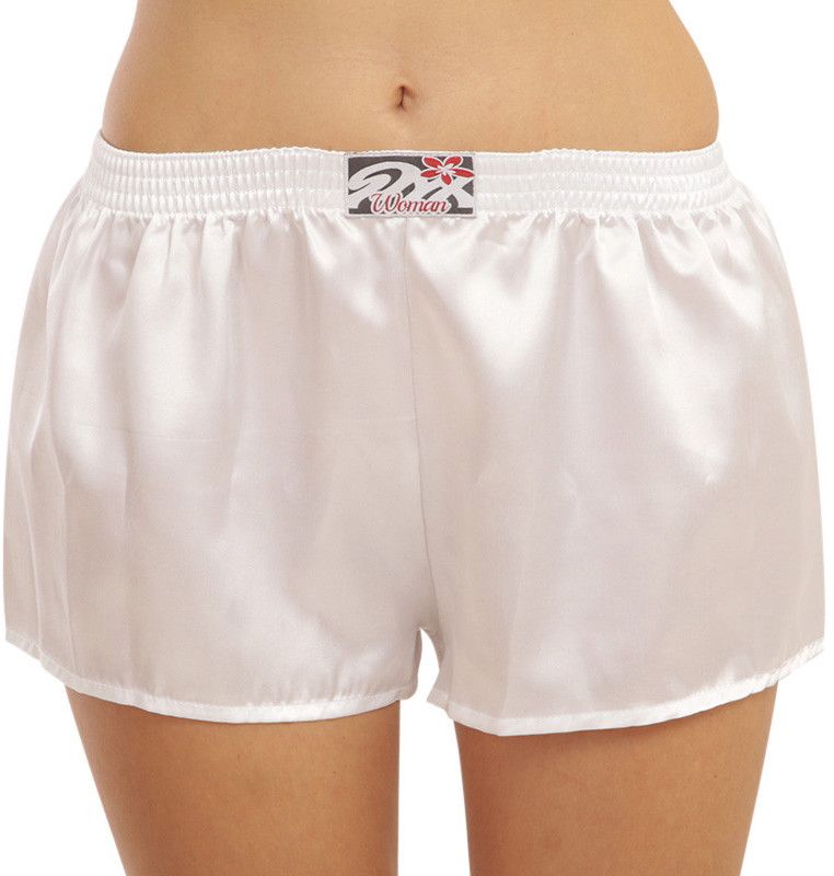 Women's boxer shorts Styx classic elastic satin white