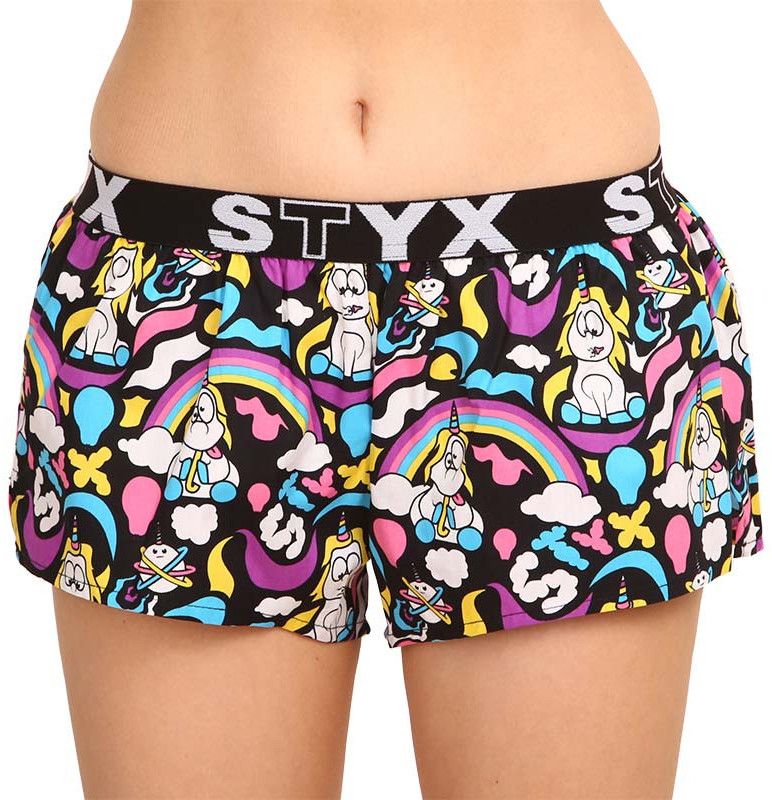Dámske boxerky Styx art športové guma jednorožec