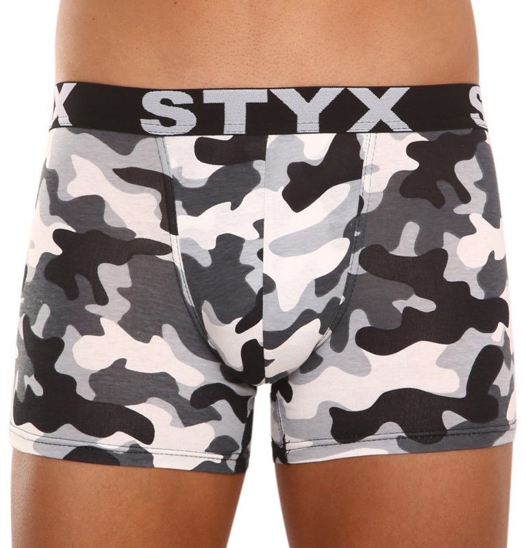 Men's boxers Styx long art sports rubber camouflage