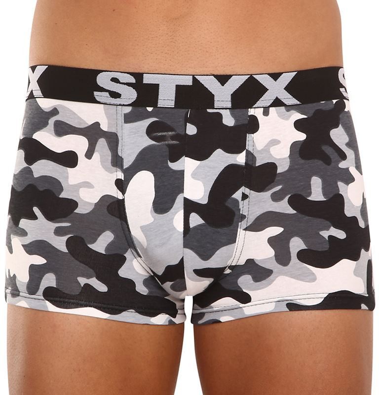 Men's boxers Styx art sports rubber oversize camouflage