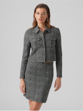 Šedé dámske vzorované sako AWARE by VERO MODA Gracelynn