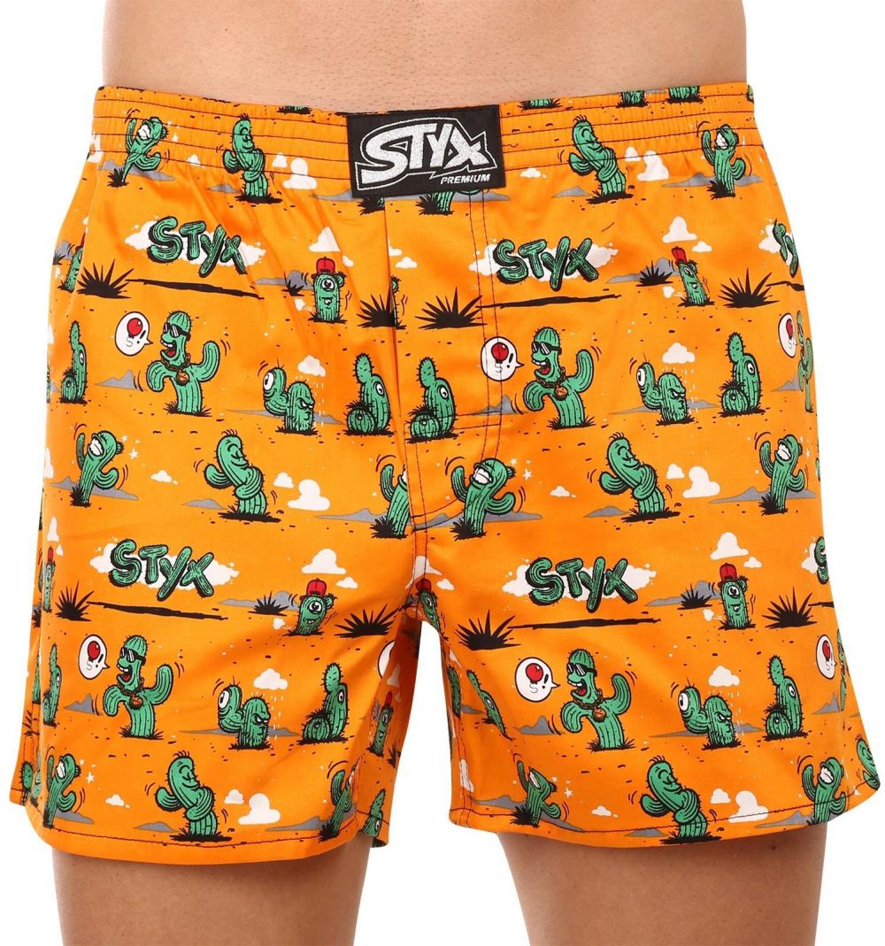 Men's shorts Styx premium art classic rubber cacti