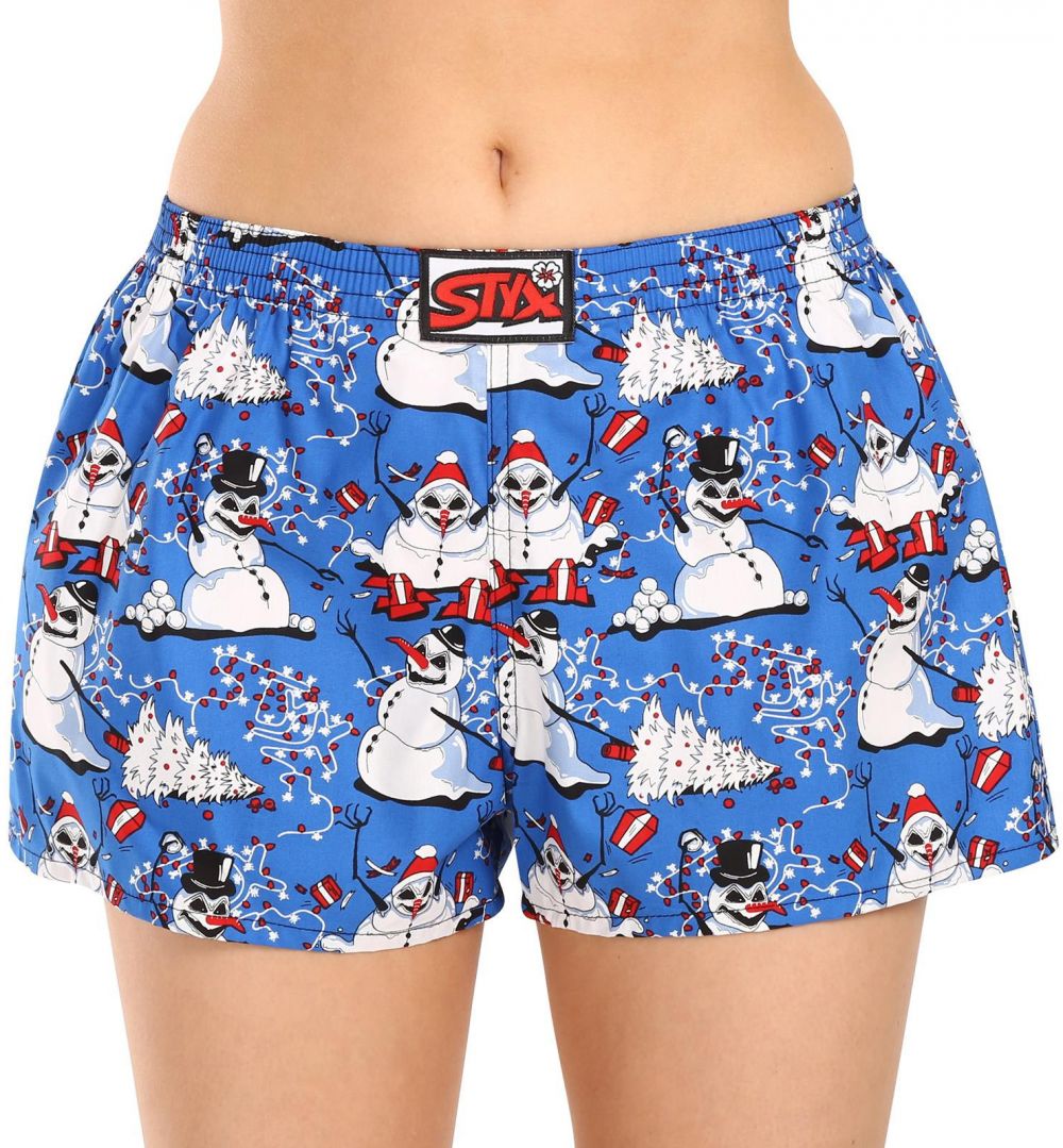 Women's shorts Styx art classic rubber Christmas snowmen