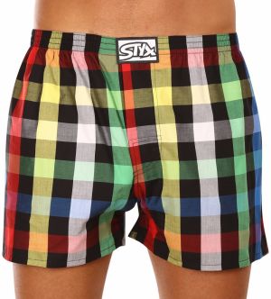 Žlto-čierne pánske kockované trenírky Styx