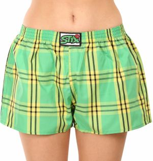 Žlto-zelené dámske kockované trenírky Styx