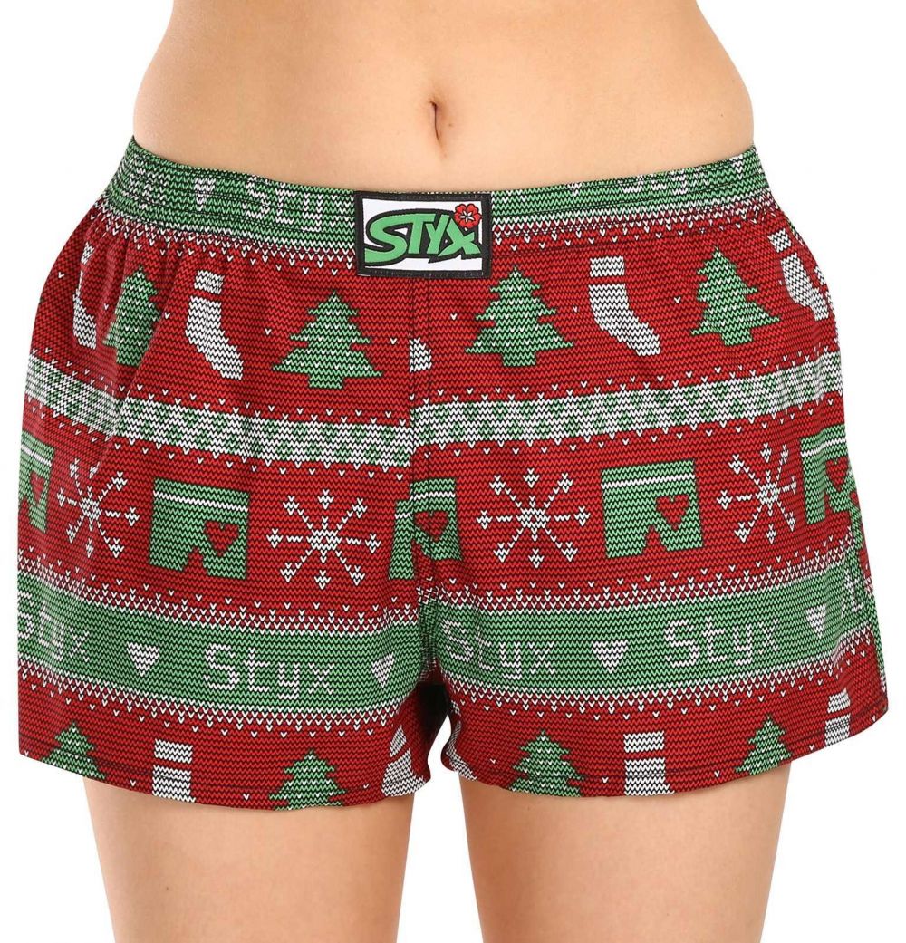 Women's shorts Styx art classic rubber Christmas knitted