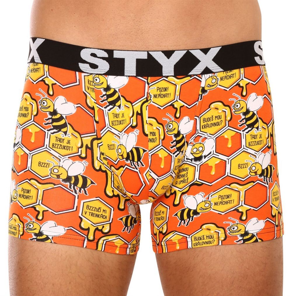 Men's boxers Styx long art sports rubber bees