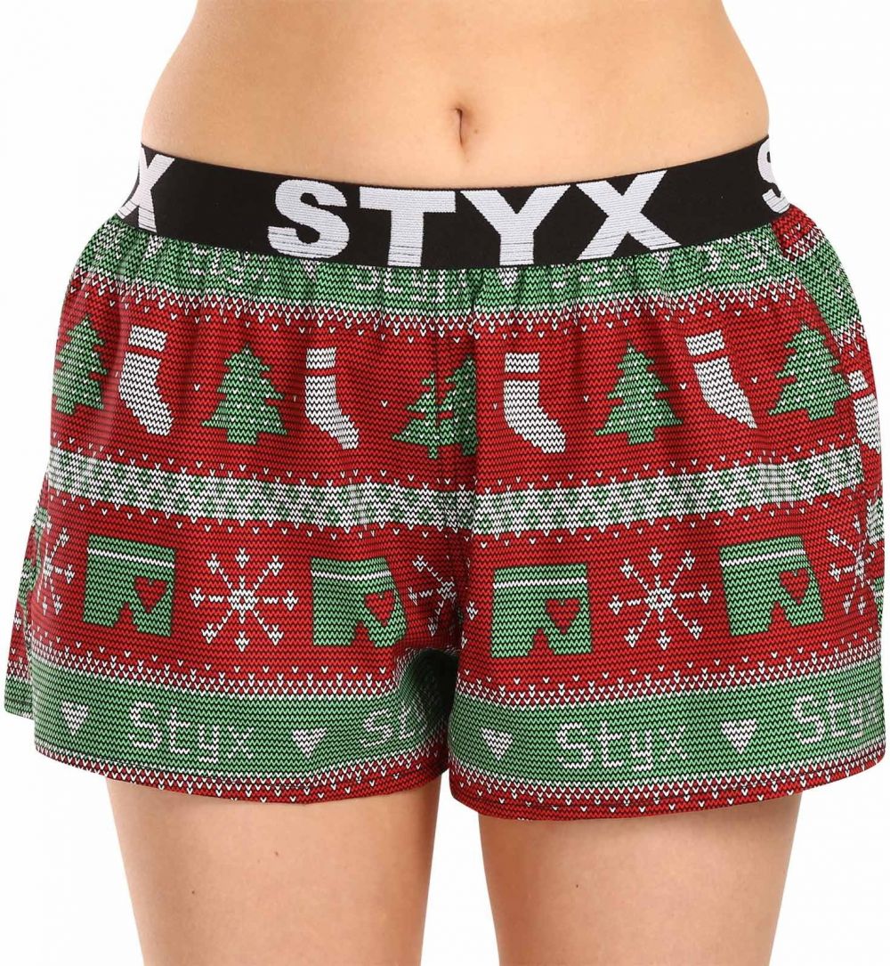 Women's shorts Styx art sports rubber Christmas knitted