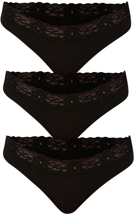 3PACK Women's Brazilian Panties Styx Black
