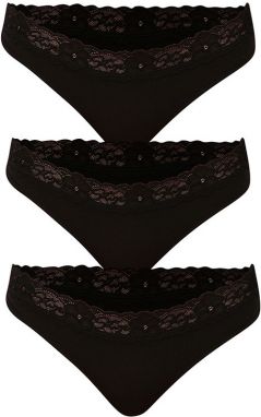 3PACK Women's Brazilian Panties Styx Black