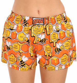 Oranžové dámske trenírky Styx art Včielky
