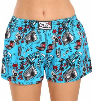 Modré dámske trenírky Styx art Hudba