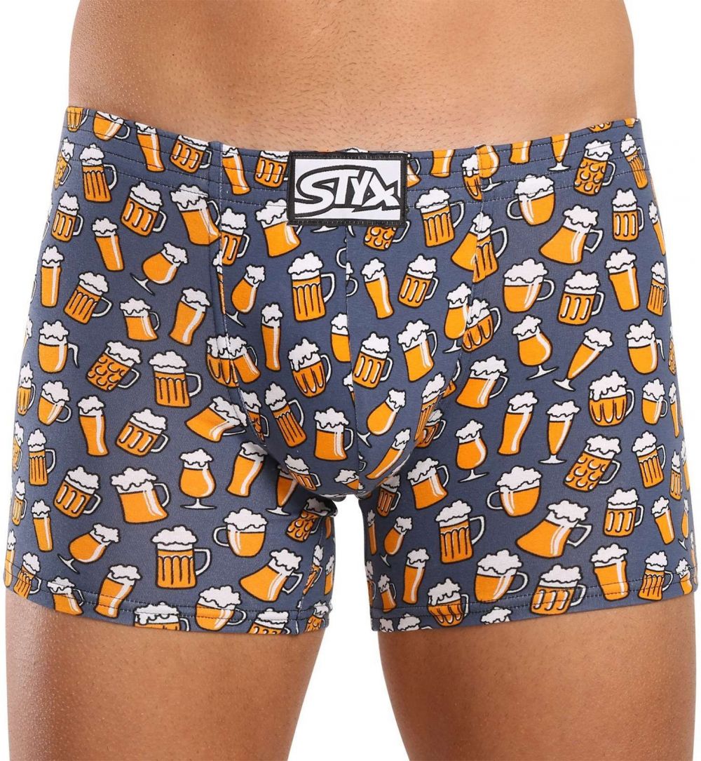 Men's Boxer Shorts Styx Long Art Classic Rubber Beer
