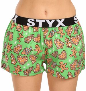 Women's Boxer Shorts Styx Art Sports Rubber Christmas Gingerbread