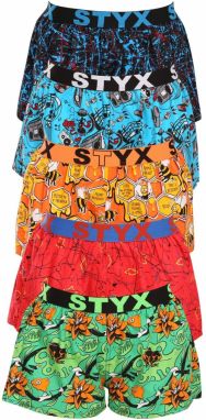 5PACK Women's Boxer Shorts Styx art Sports Rubber Multicolored