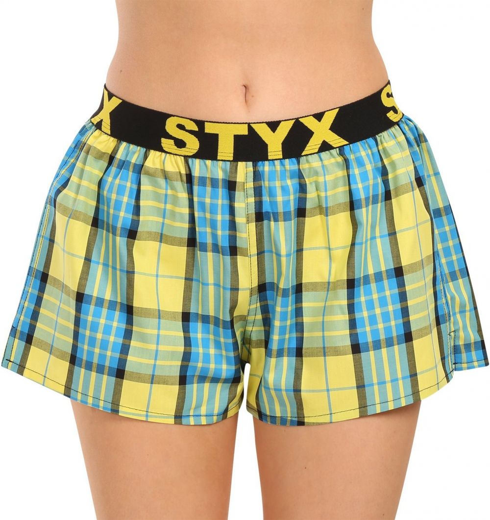Žlté dámske kockované trenírky Styx