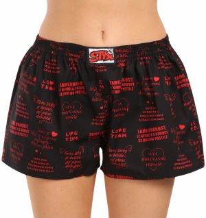Women's boxer shorts Styx art classic elastic Valentine's Day texty