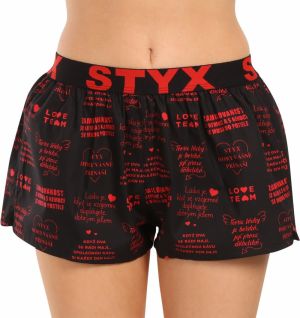 Women's boxer shorts Styx art sports elastic Valentine's Day lyrics