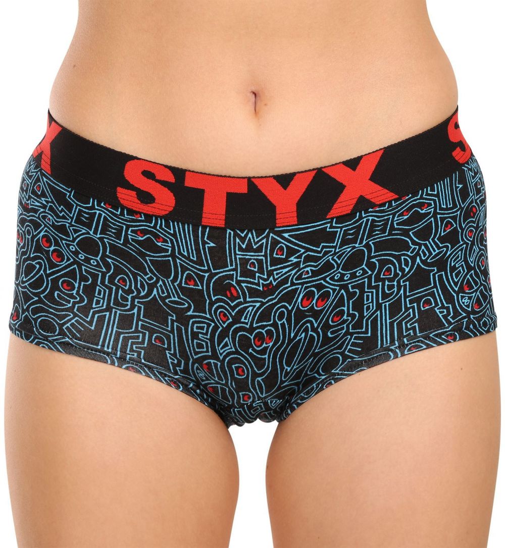 Women's Styx art panties with doodle leg loop