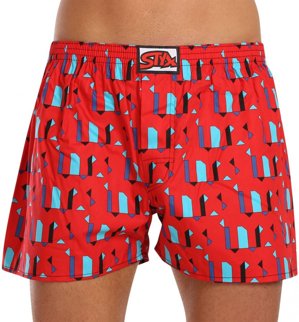 Men's Boxer Shorts Styx Art Classic Elastic Oversized Shapes