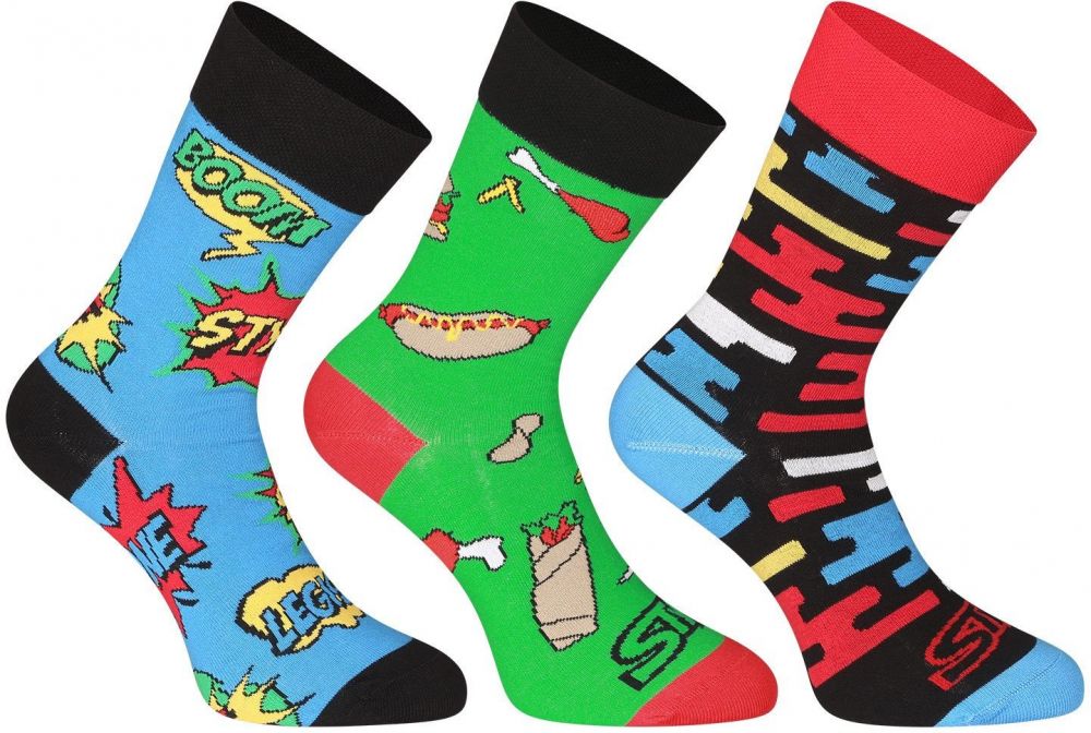 3PACK Cheerful Styx High Socks Multicolored